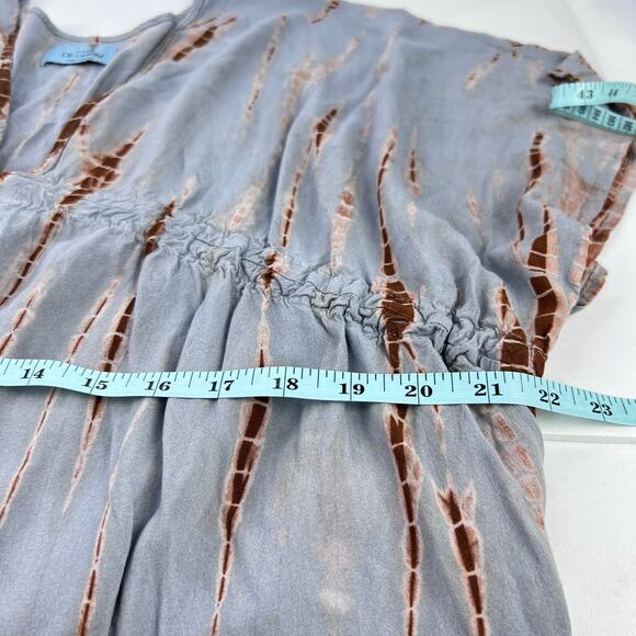 COCO DE CHOM Goddess Tie Dye Kaftan Maxi BOHO Dress V-Neck Lightweight OS - Picture 10 of 11